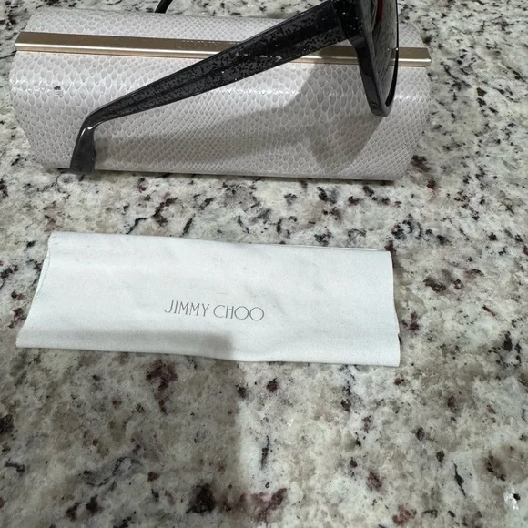 Jimmy Choo Elegant Black sparkle ✨ Sunglasses - Picture 11 of 16